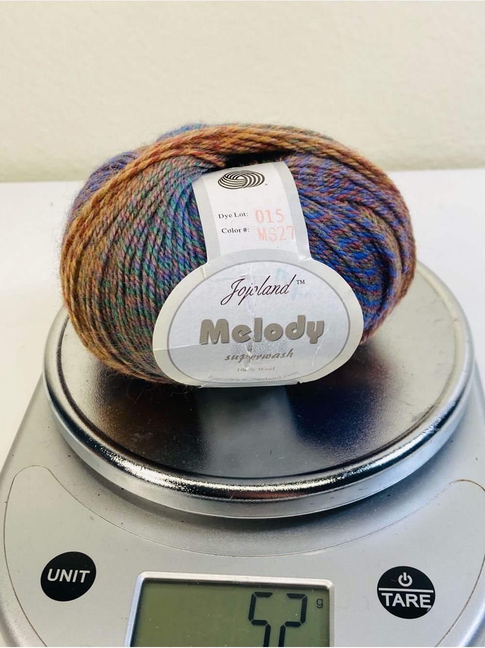 NWT 50g Joyland Melody Multicolor 100% Wool Yarn - Brown/Blue/Purple Sock Weight